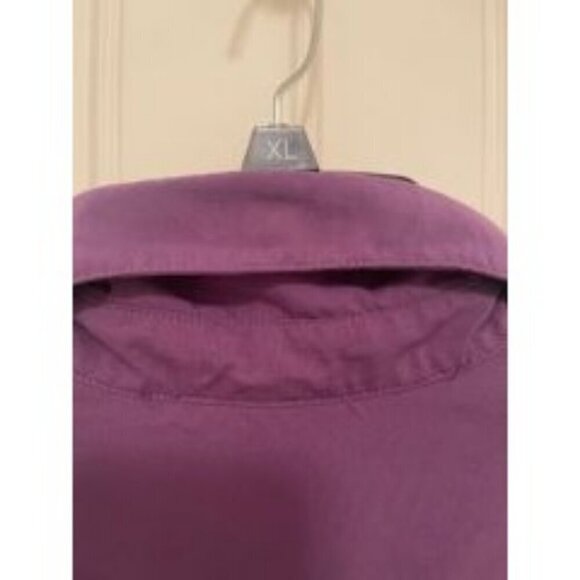 REI PURPLE WOMEN'S SZ 1X  BUTTON UP LONG SLEEVE TOP ZIPPER POCKETS 💯% TACTEL SH - Picture 8 of 16